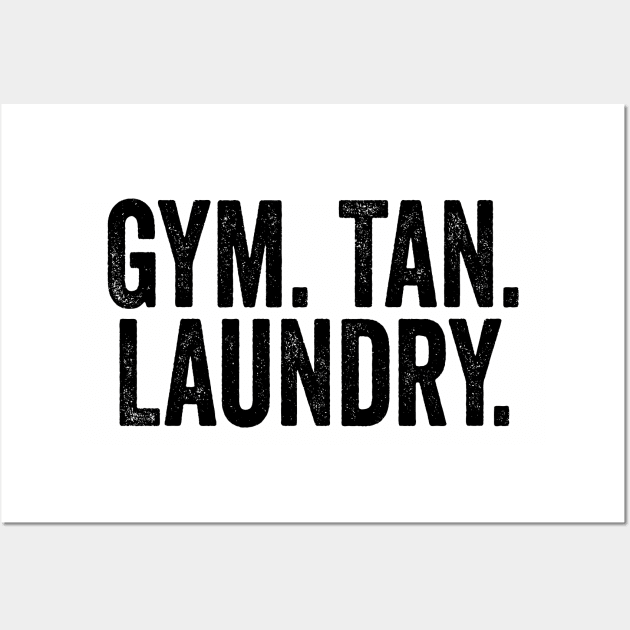 Gym Tan Laundry Black Wall Art by GuuuExperience